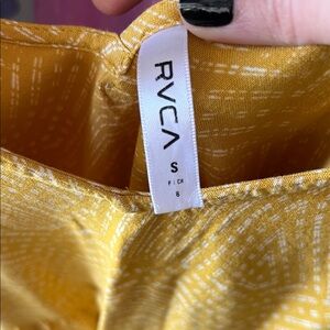 RVCA Mustard Yellow Patterned Dress